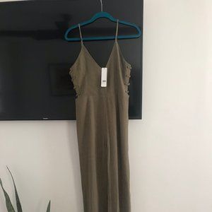 Audrey Green Linen Jumpsuit